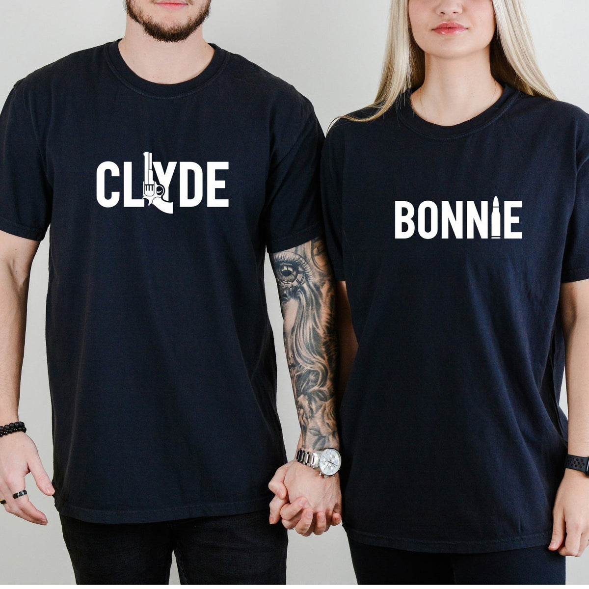 Bonnie and Clyde Funny Matching T-Shirts For Couples product image 1