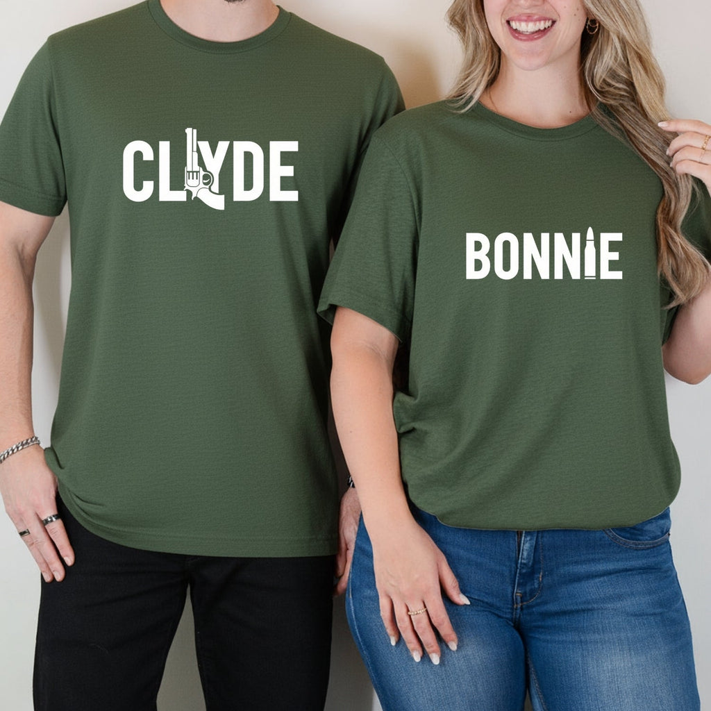 Bonnie and Clyde Funny Matching T-Shirts For Couples product image 10