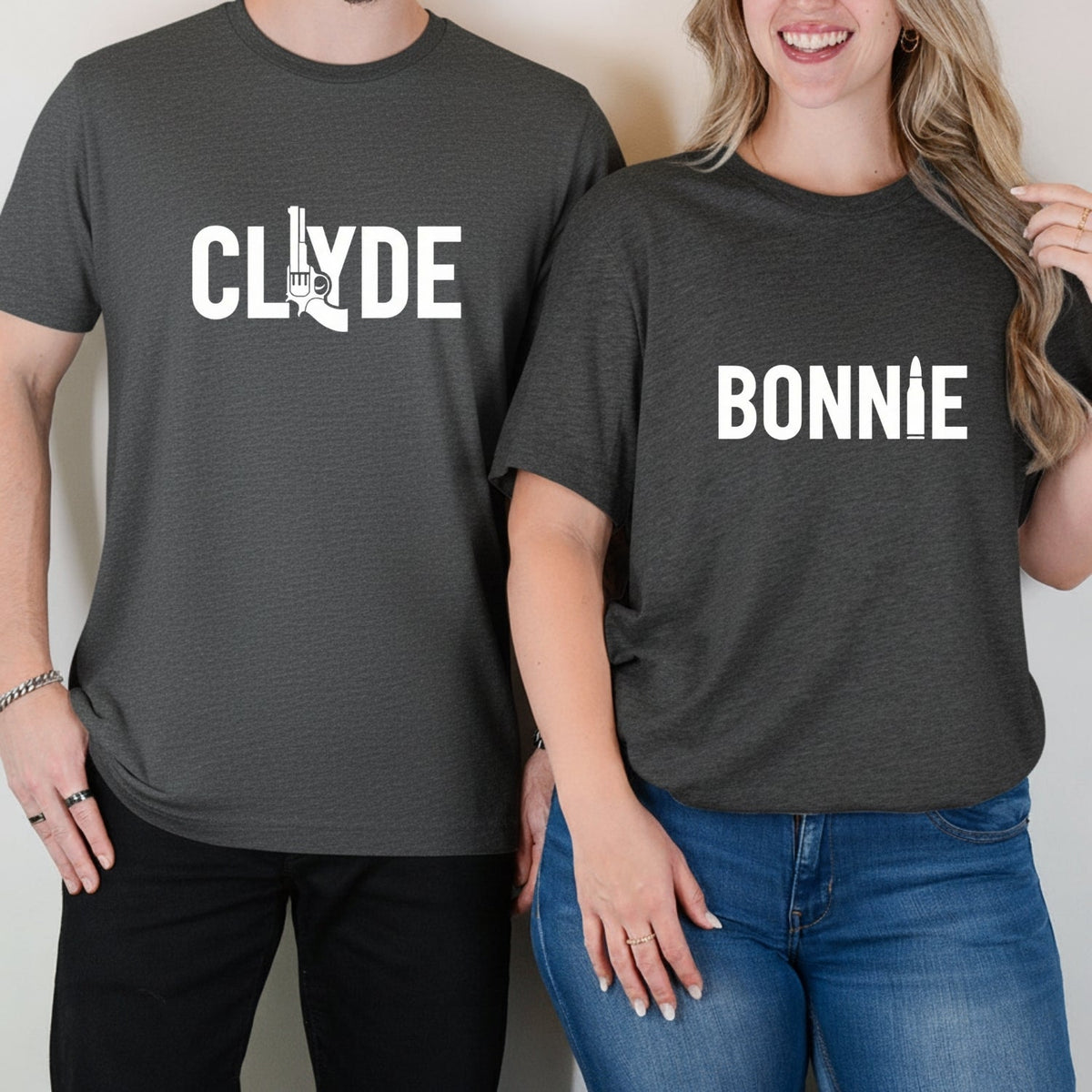 Bonnie and Clyde Funny Matching T-Shirts For Couples product image 11