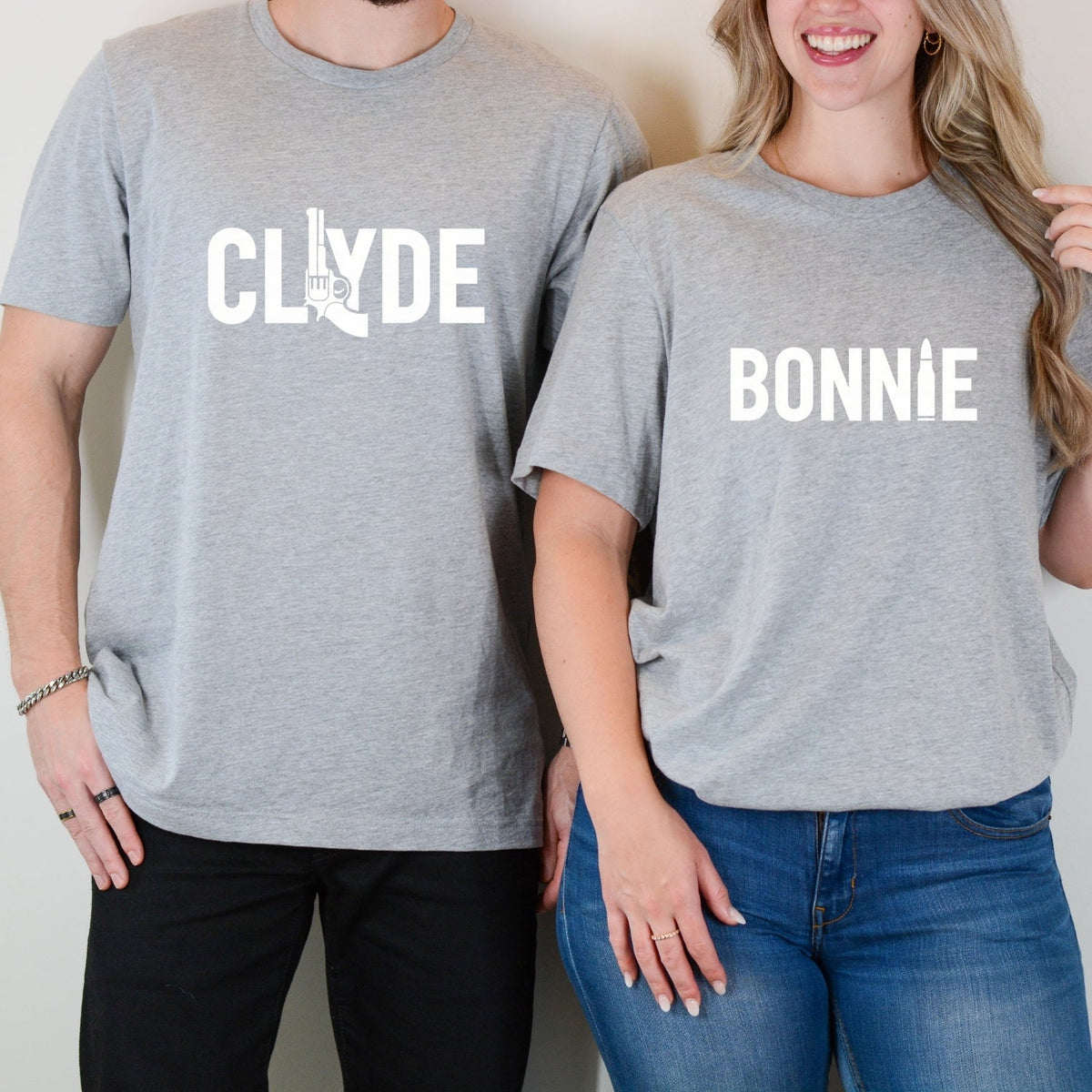 Bonnie and Clyde Funny Matching T-Shirts For Couples product image 2