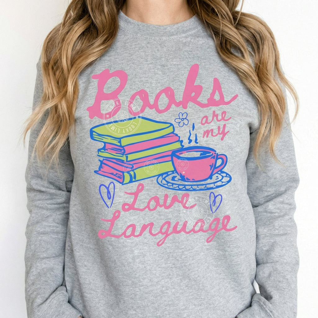 Books Are My Love Language Valentine T-Shirt – Book Lover product image 6
