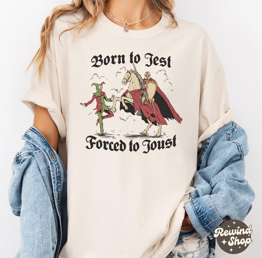 Born to Jest Forced to Joust Shirt, Funny Medieval Meme product image 2