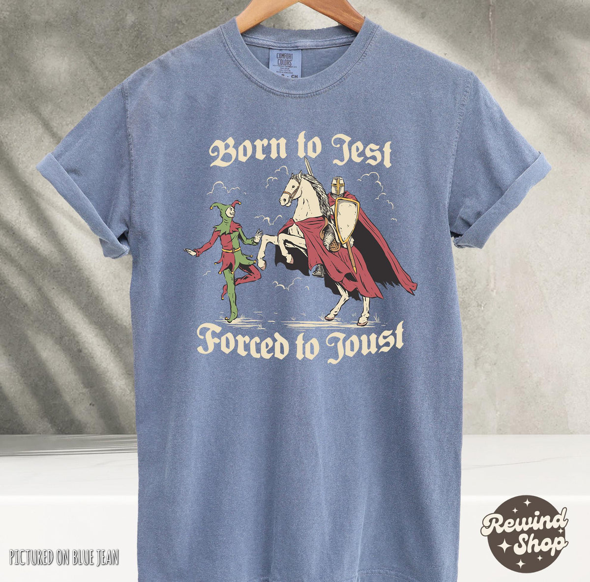 Born to Jest Forced to Joust Shirt, Funny Medieval Meme product image 3