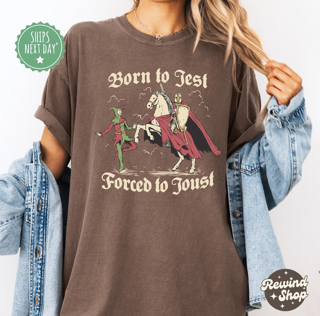 Born to Jest Forced to Joust Shirt, Funny Medieval Meme product image 4