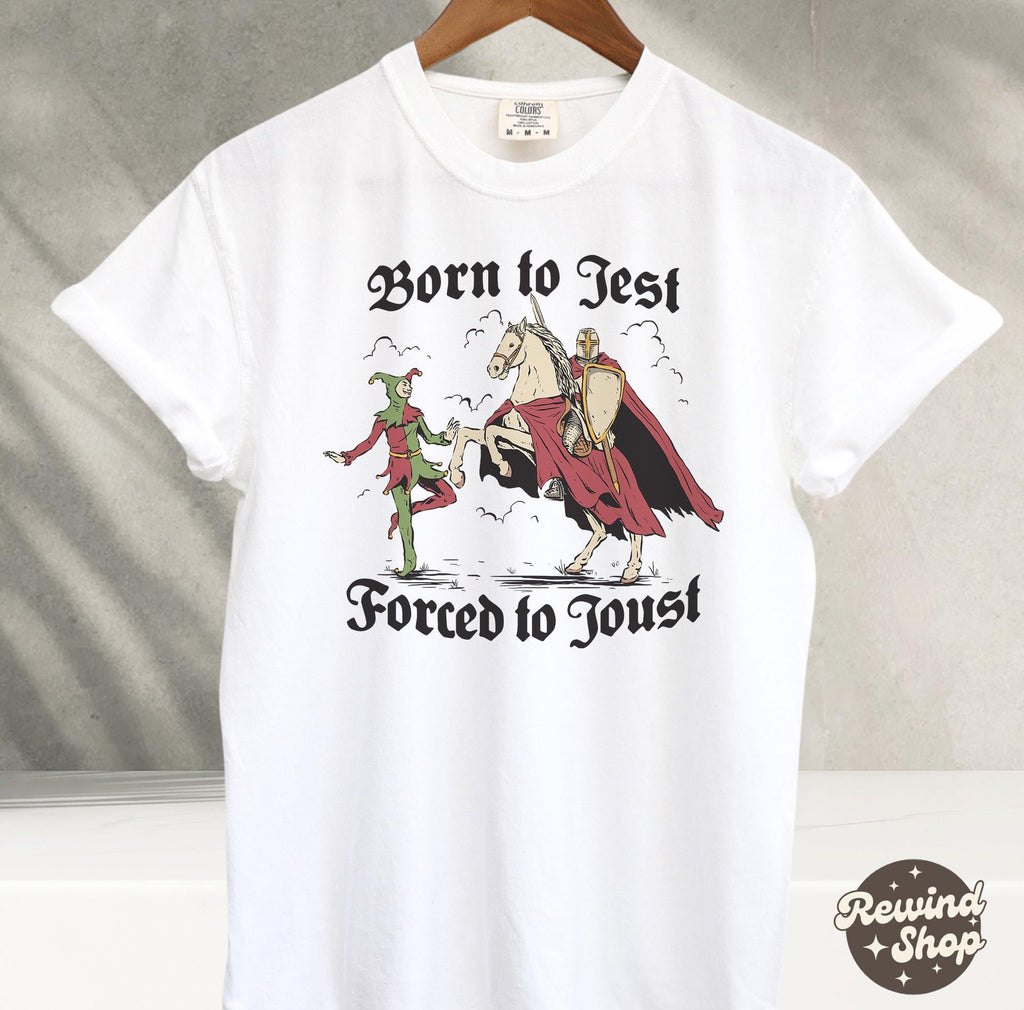 Born to Jest Forced to Joust Shirt, Funny Medieval Meme product image 7