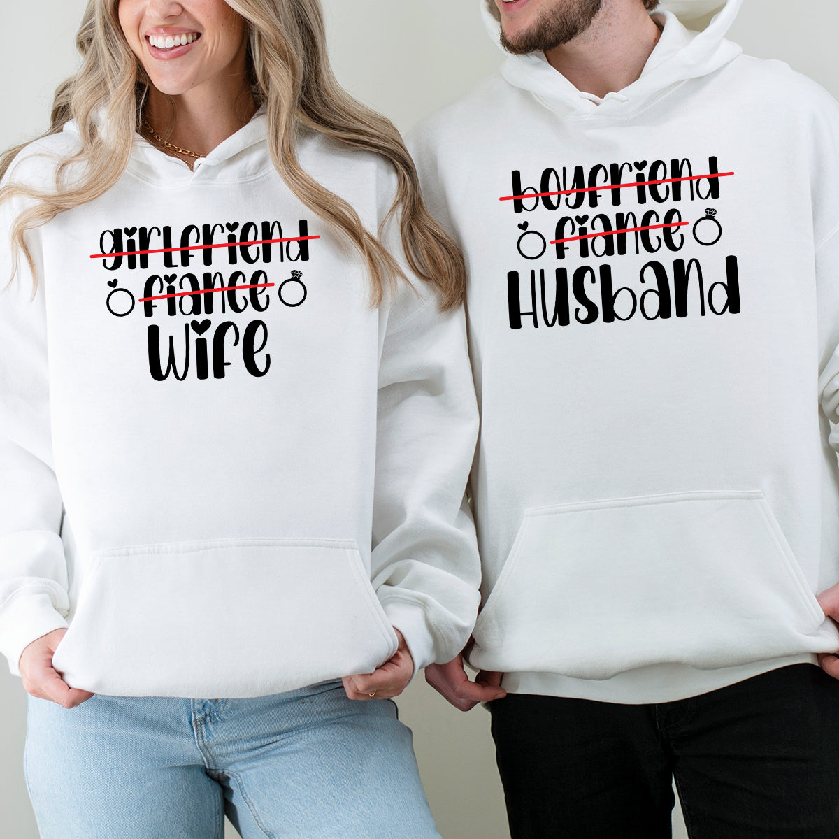 Boyfriend Girlfriend Fiance Wife Husband Matching Hoodies product image 2