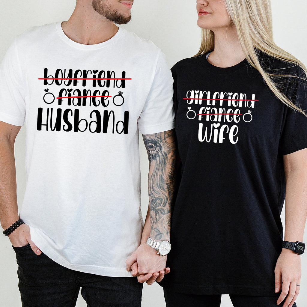 Boyfriend Girlfriend Fiance Wife Husband Matching T-Shirts product image 1