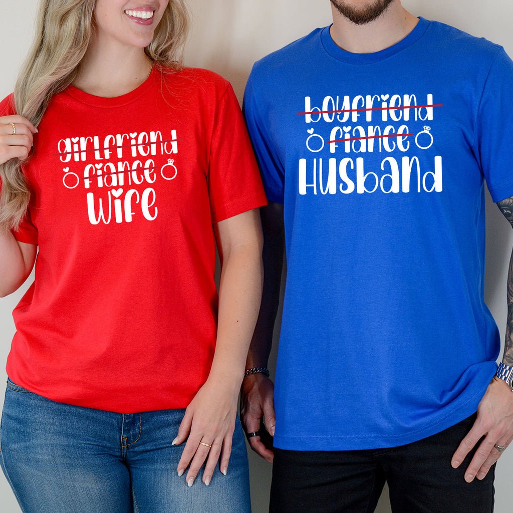 Boyfriend Girlfriend Fiance Wife Husband Matching T-Shirts product image 4