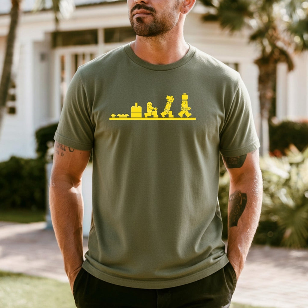 Bricks Evolution Shirt – Builder Humor Unisex Tee for Brick product image 5