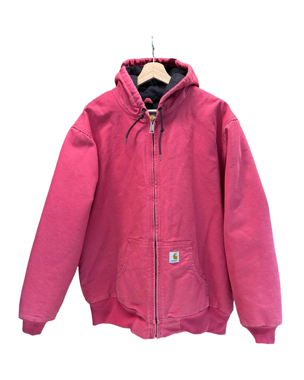 Vintage 90s Carhartt Brick Red Hooded Zip Up Jacket product image 1