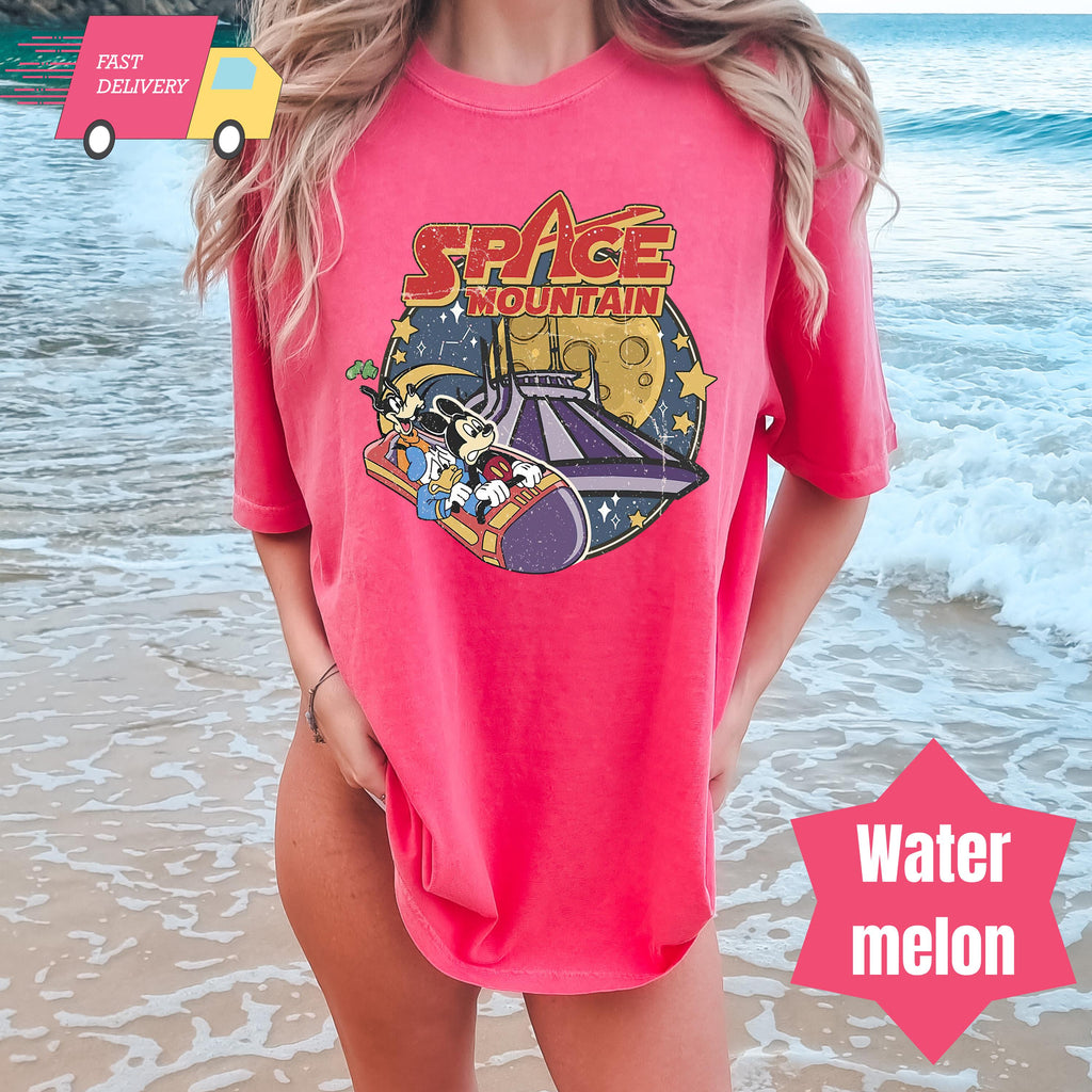 Retro 90s Space Mountain Graphic T-Shirt - Vintage Theme Tee product image 5