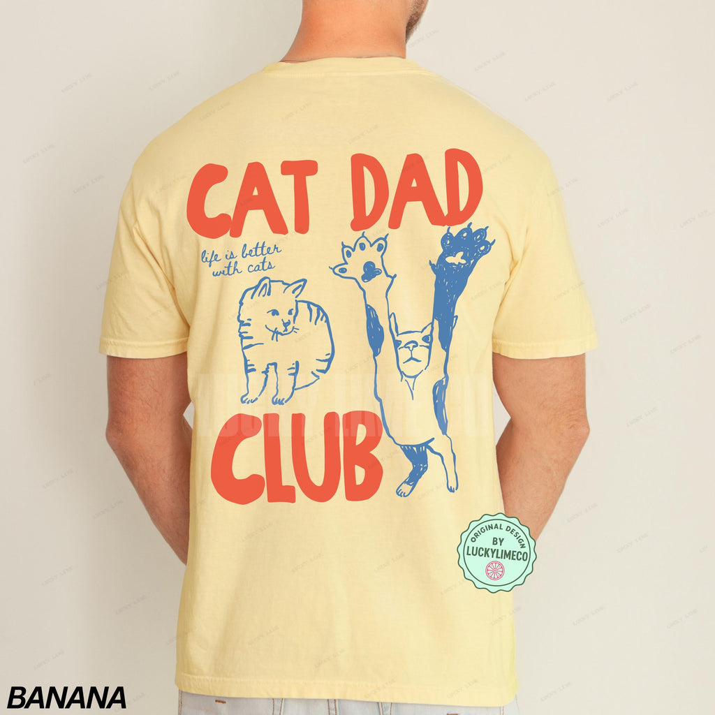 Cat Dad Club Graphic T-Shirt - Funny Lover Pet Parent Tee product image 7
