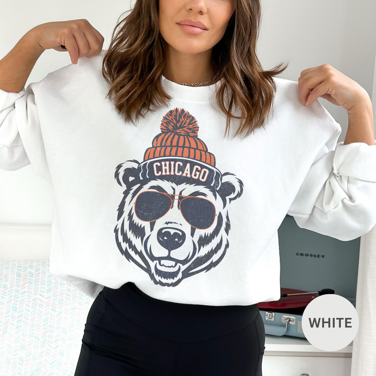 Chicago Football Inspired Crewneck Sweatshirt – Vintage product image 1