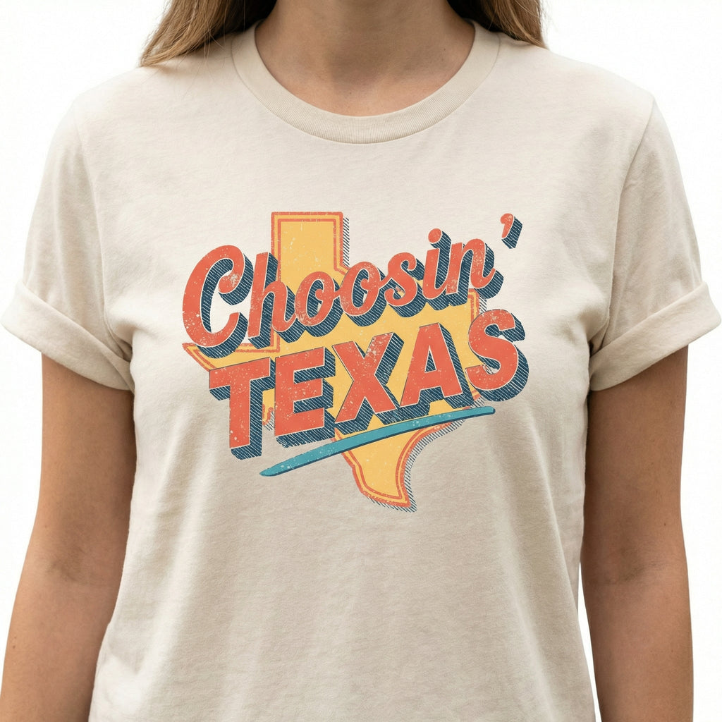 Choosin’ Texas Rope Script T-Shirt – Western Graphic Tee – product image 2
