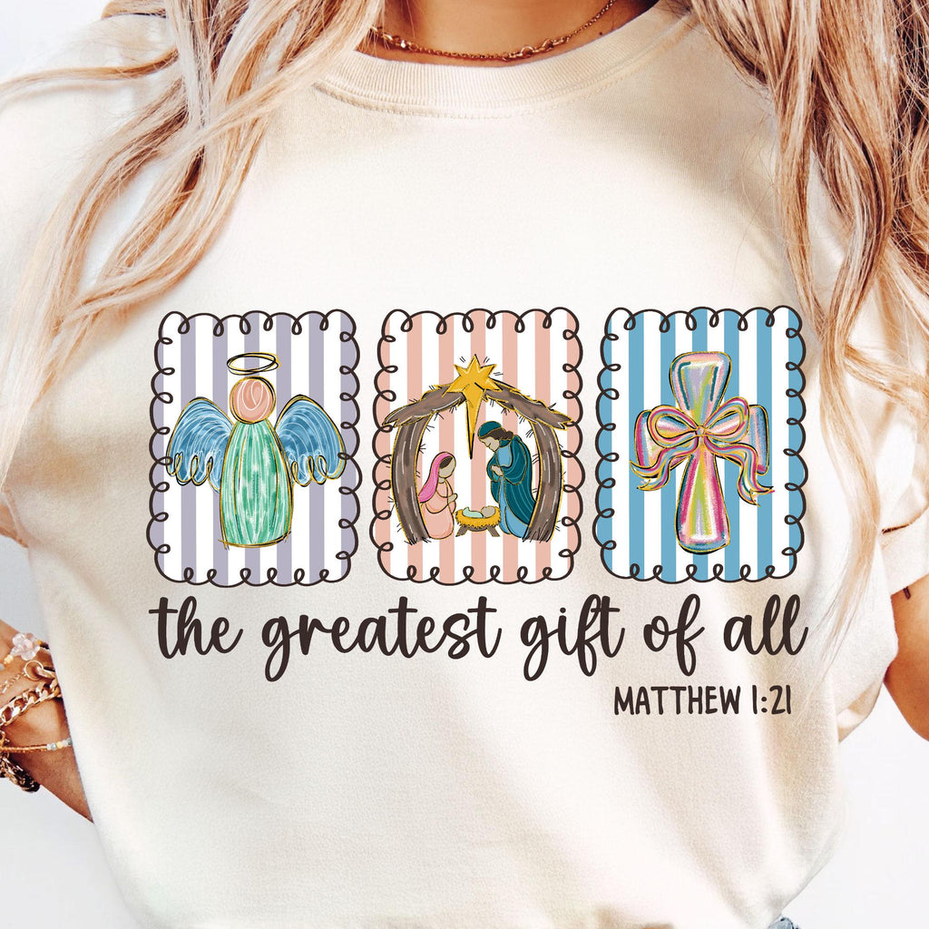 Christian Nativity Scene Christmas Shirt, Faith Holiday product image 3