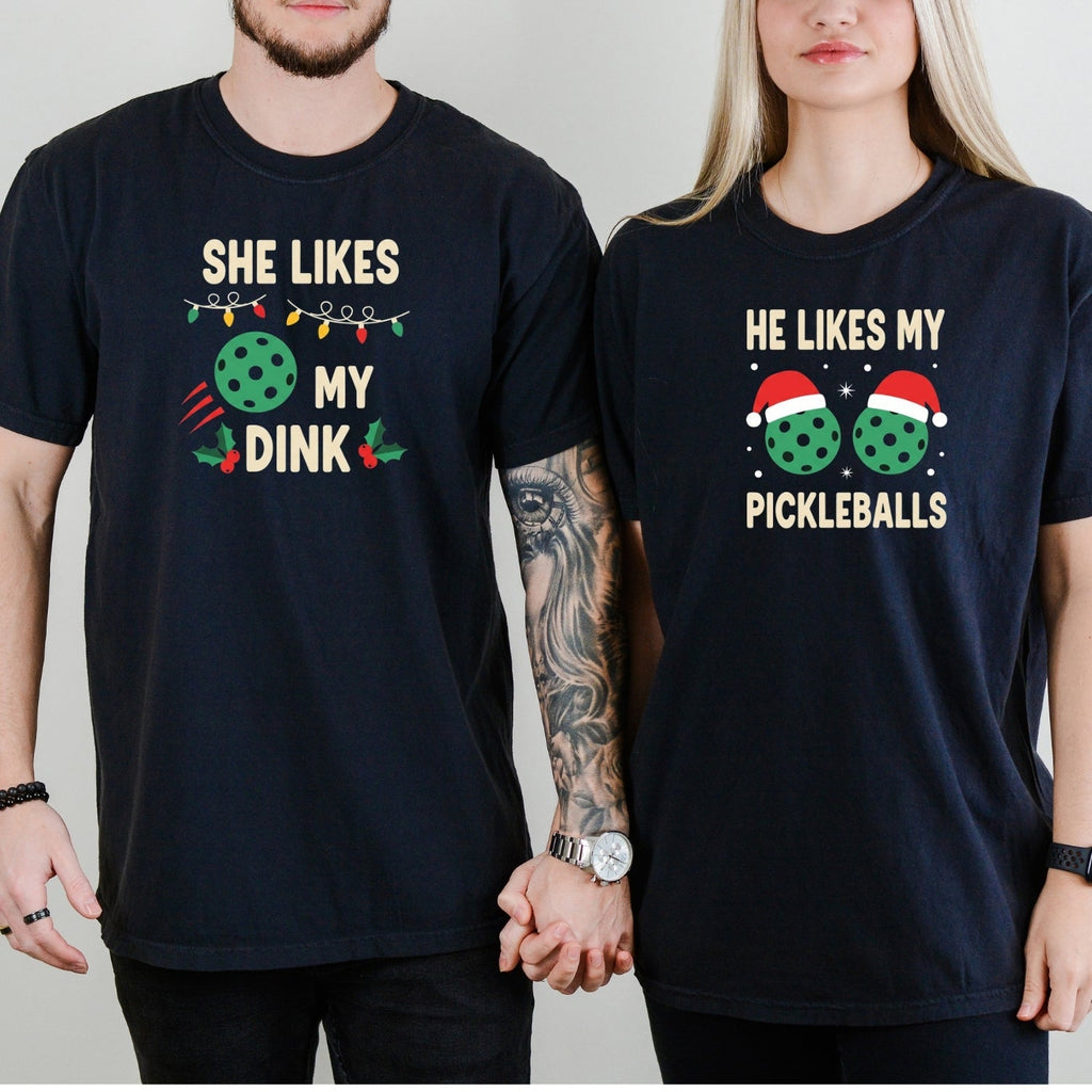 Christmas Funny He Likes My Pickleballs She My Dink product image 2