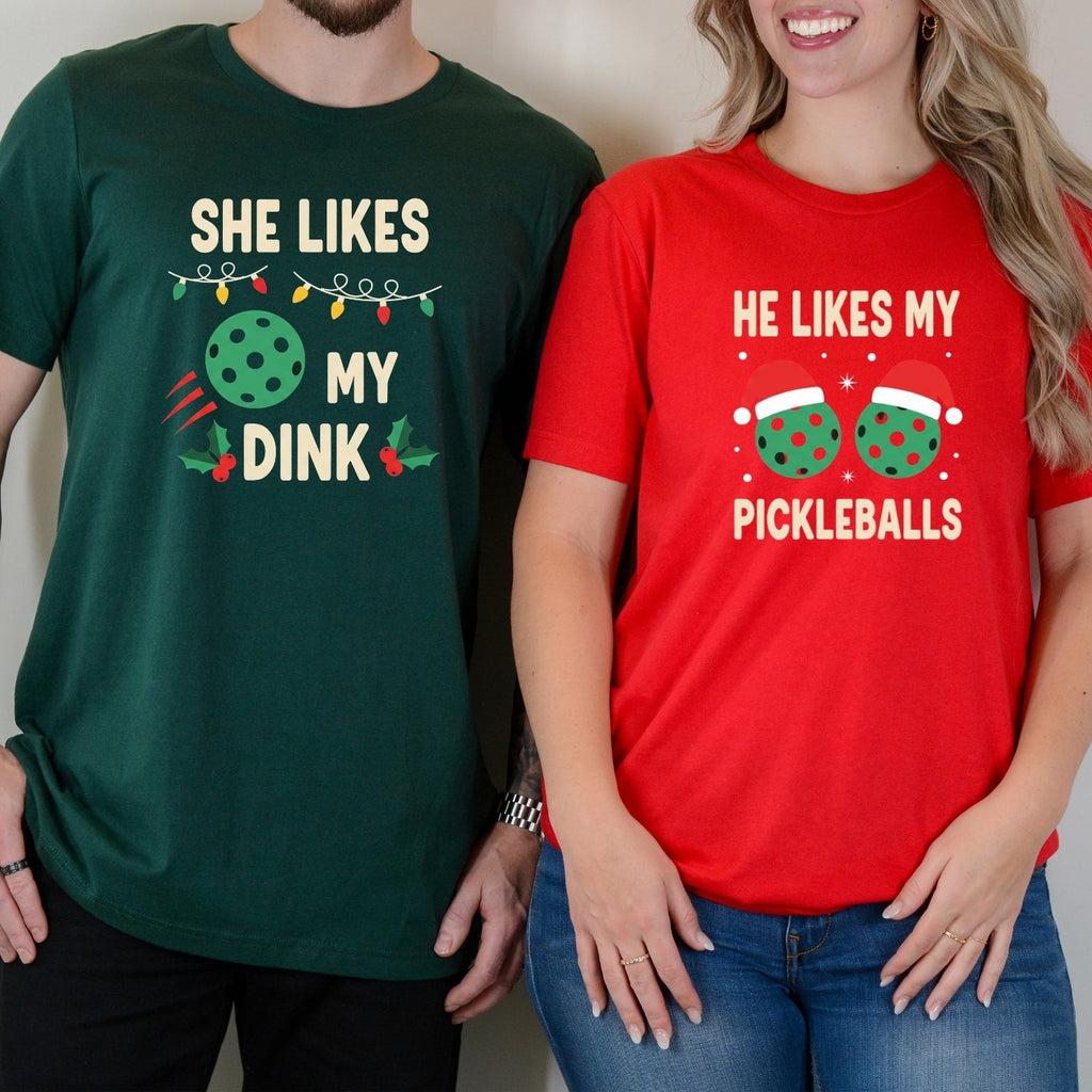 Christmas Funny He Likes My Pickleballs She My Dink product image 1