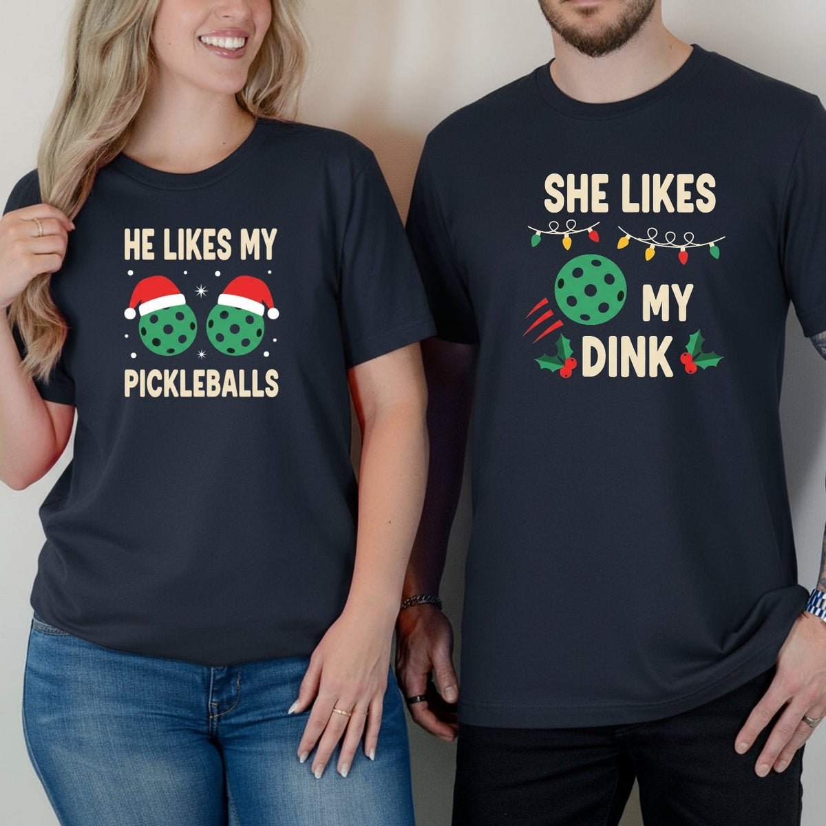 Christmas Funny He Likes My Pickleballs She My Dink product image 8