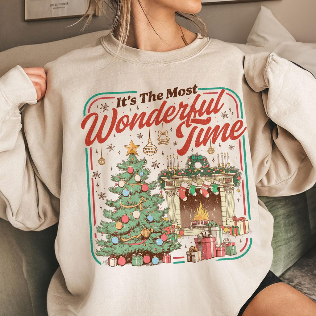 Christmas Cozy It’s the Most Wonderful Time Sweatshirt – product image 1