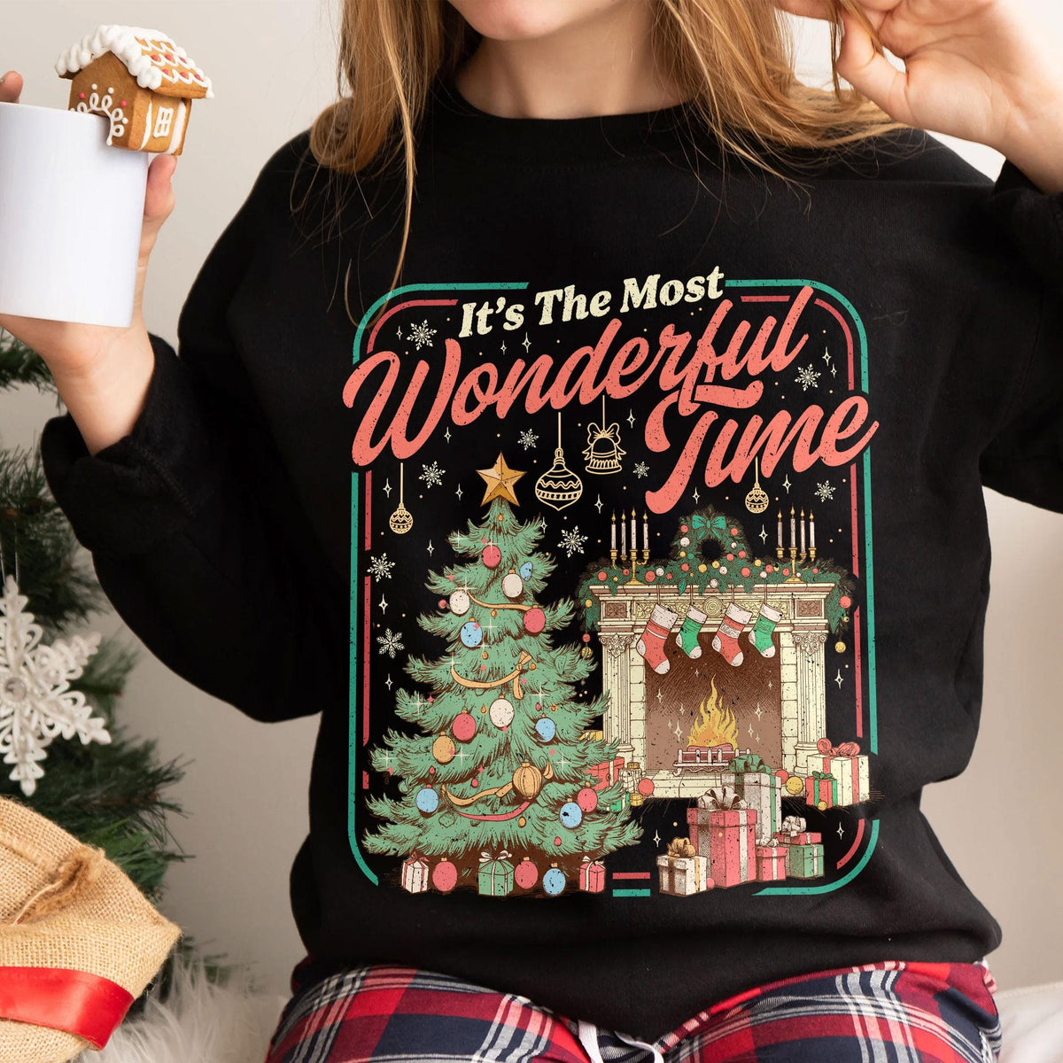 Christmas Cozy It’s the Most Wonderful Time Sweatshirt – product image 3