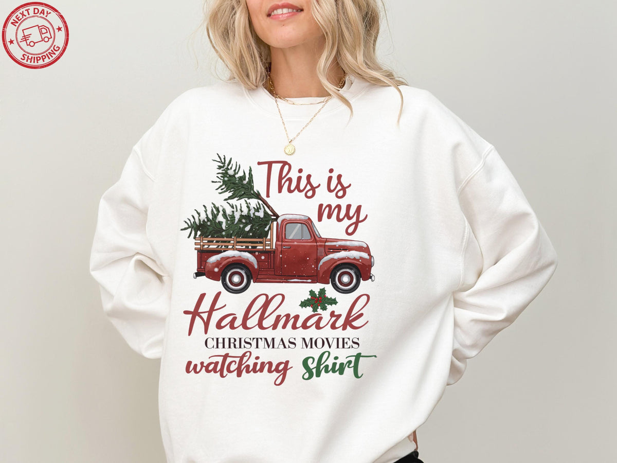 Christmas Movie Watching Sweatshirt – Holiday Crewneck for product image 2