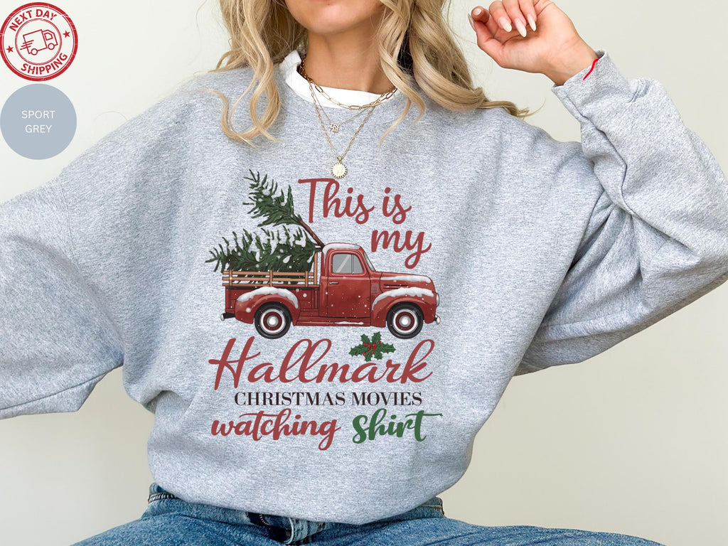 Christmas Movie Watching Sweatshirt – Holiday Crewneck product image 3