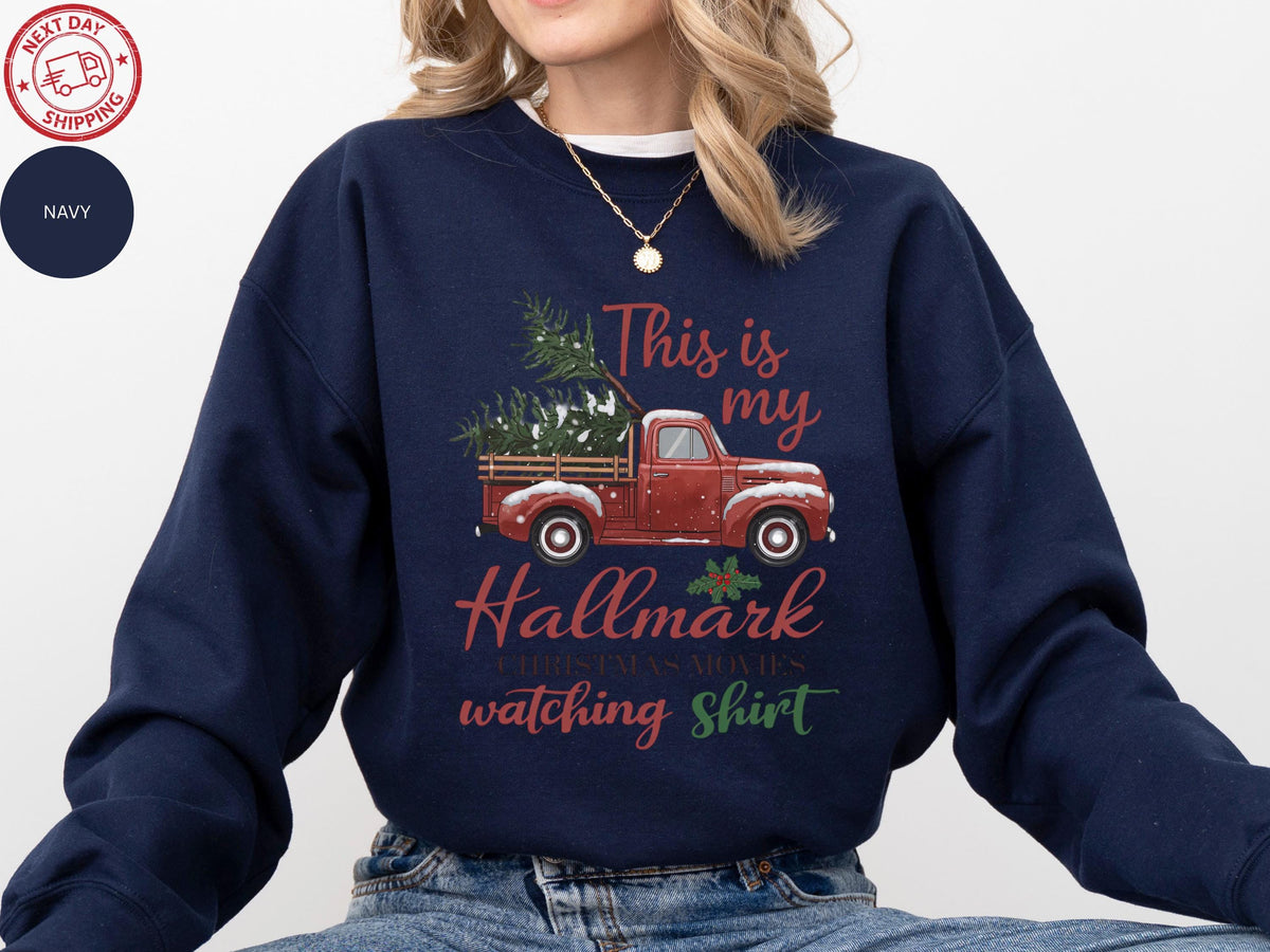 Christmas Movie Watching Sweatshirt – Holiday Crewneck for product image 5