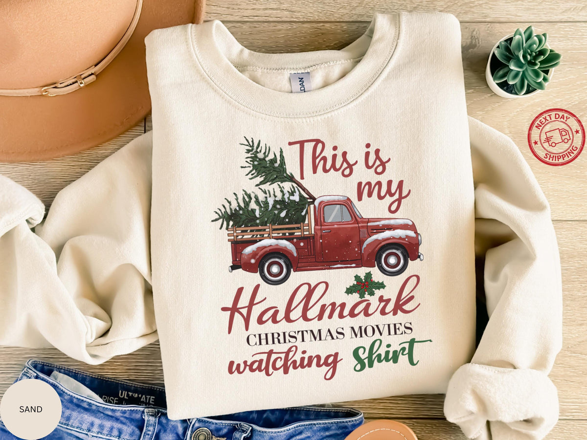 Christmas Movie Watching Sweatshirt – Holiday Crewneck for product image 8