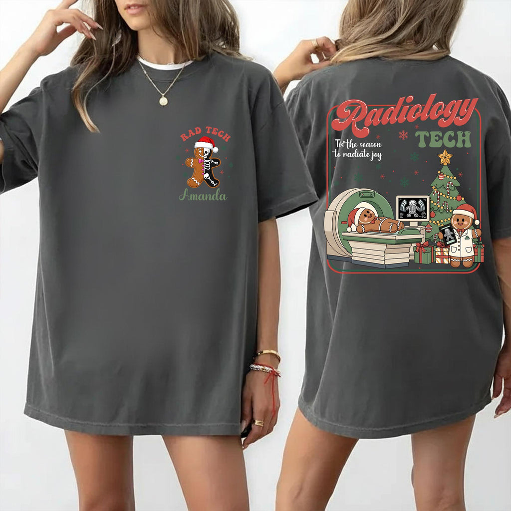 Christmas Rad Tech Shirt 2025 – Gingerbread X-Ray Holiday product image 2