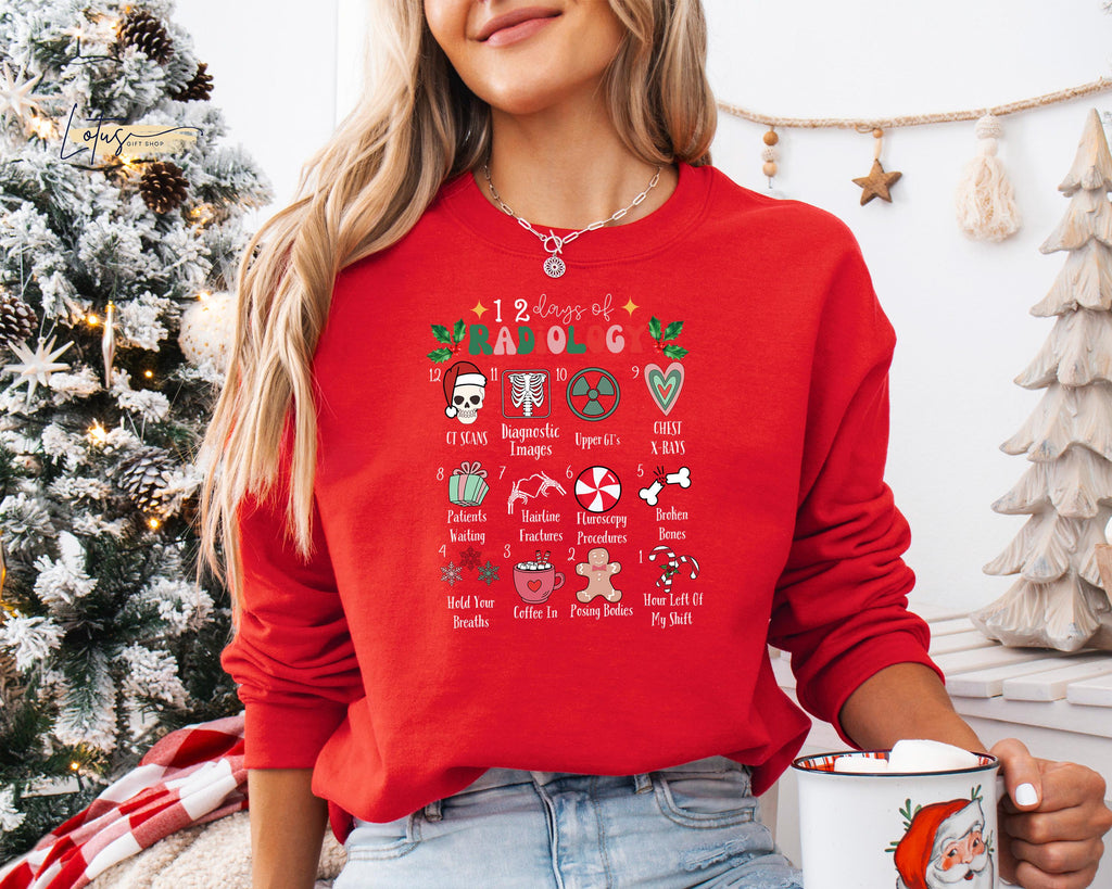 12 Days of Christmas Radiology Sweater – Funny X-Ray Tech product image 8