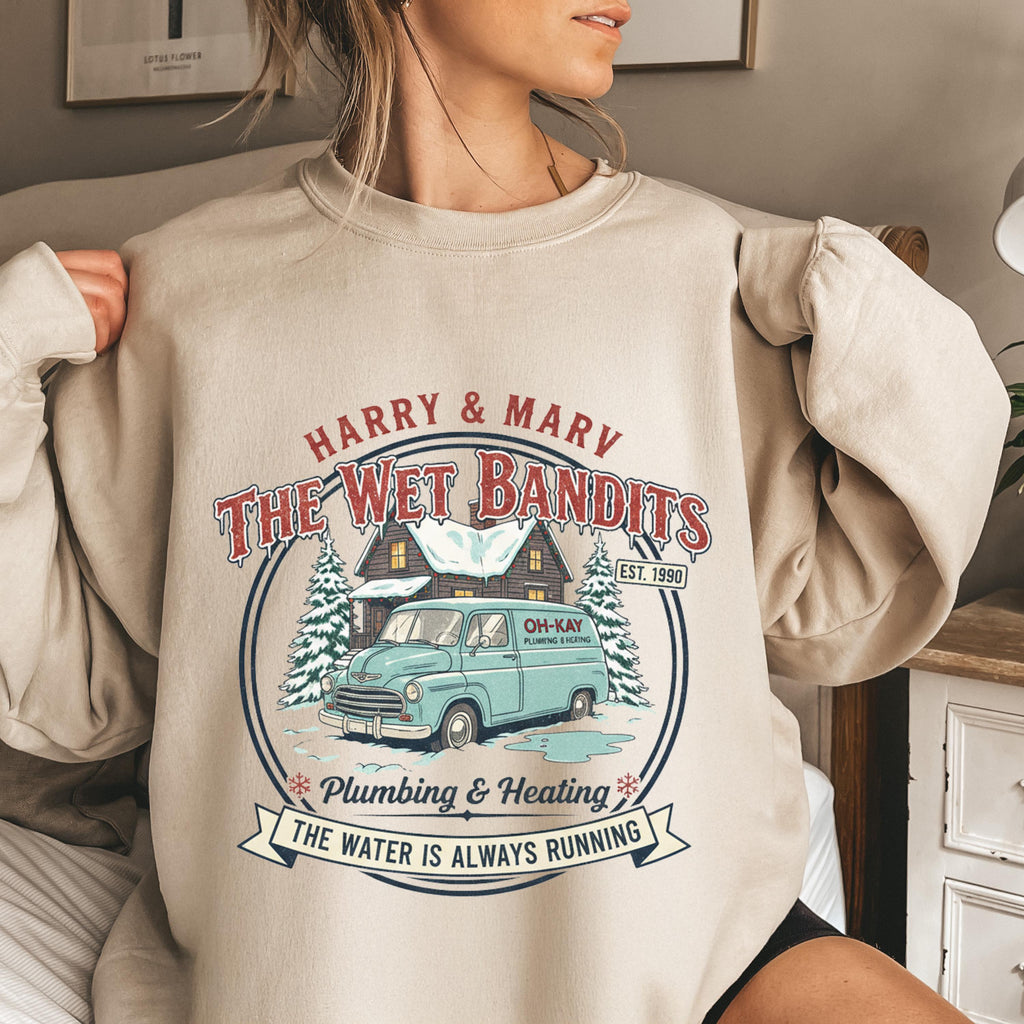 Christmas Wet Bandits Sweatshirt – Funny Holiday Harry & product image 7