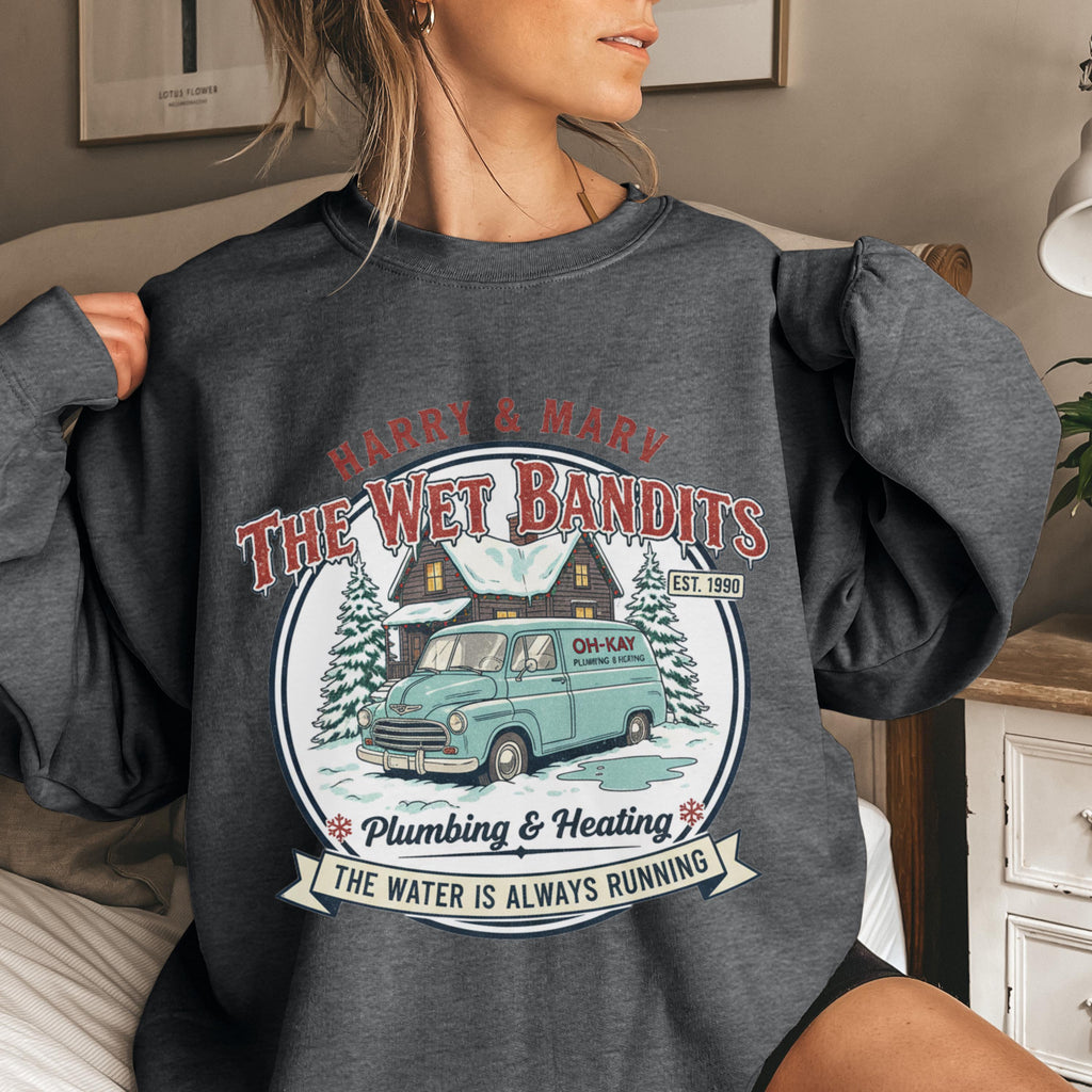 Christmas Wet Bandits Sweatshirt – Funny Holiday Harry & product image 6