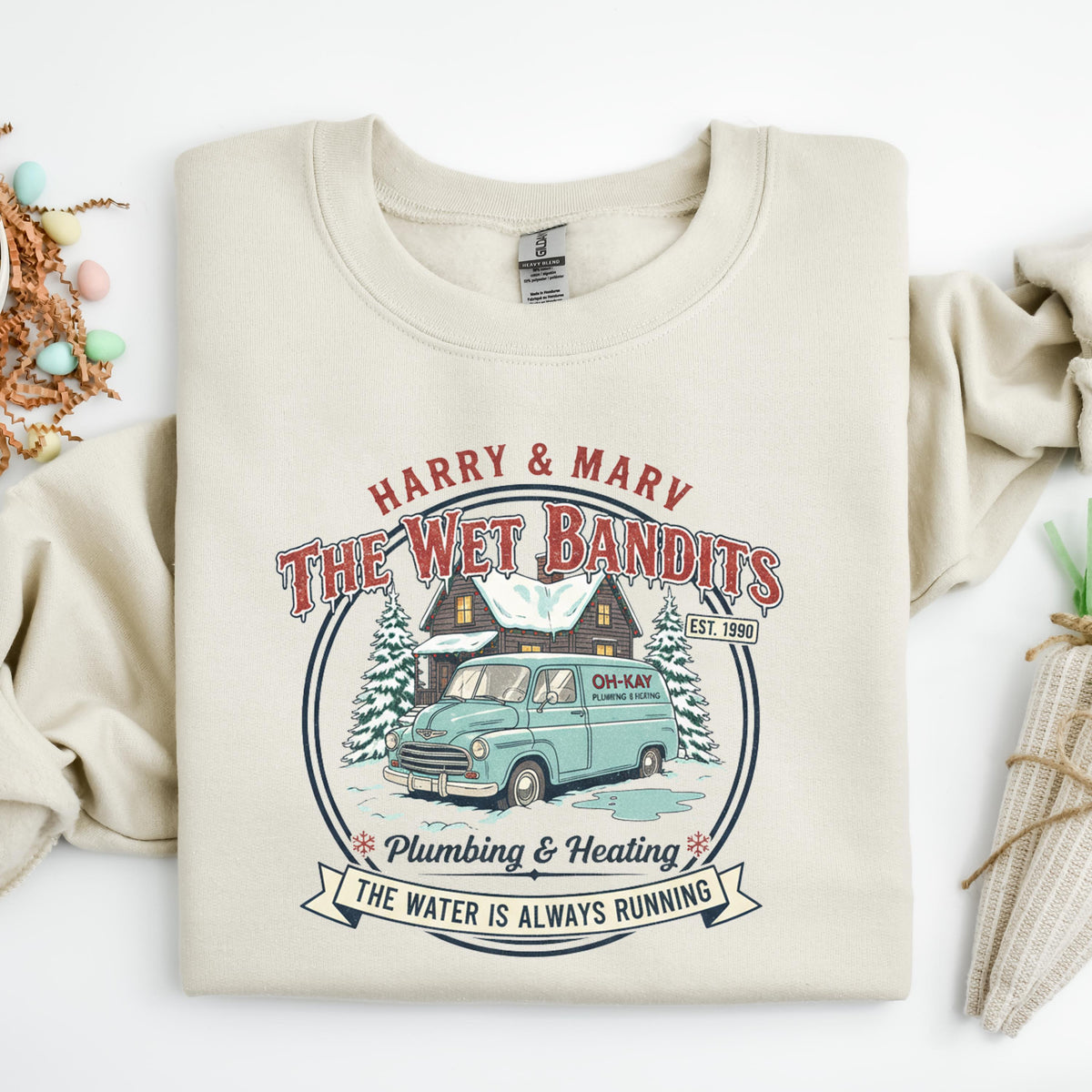 Christmas Wet Bandits Sweatshirt – Funny Holiday Harry & product image 9