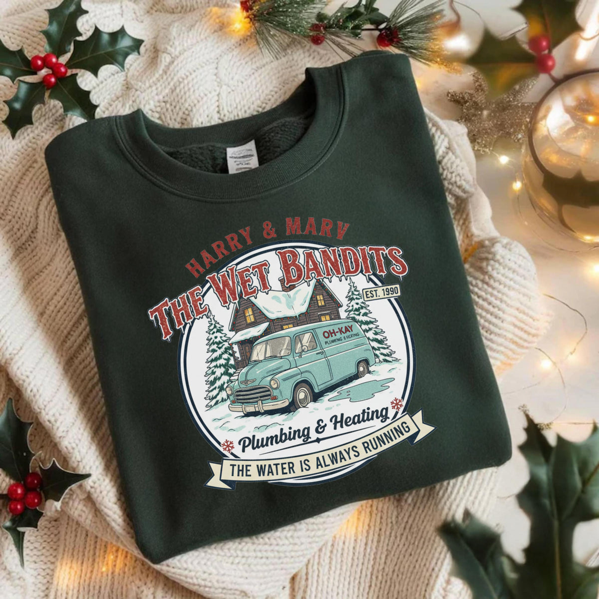 Christmas Wet Bandits Sweatshirt – Funny Holiday Harry & product image 10