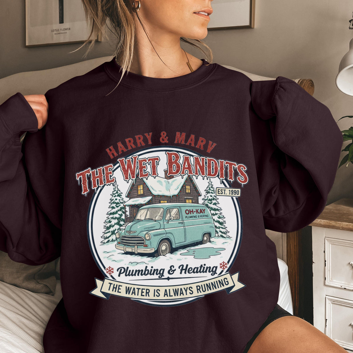 Christmas Wet Bandits Sweatshirt – Funny Holiday Harry & product image 3