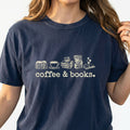Coffee and Books Graphic T-Shirt – Book Lover Reading Tee product image 1