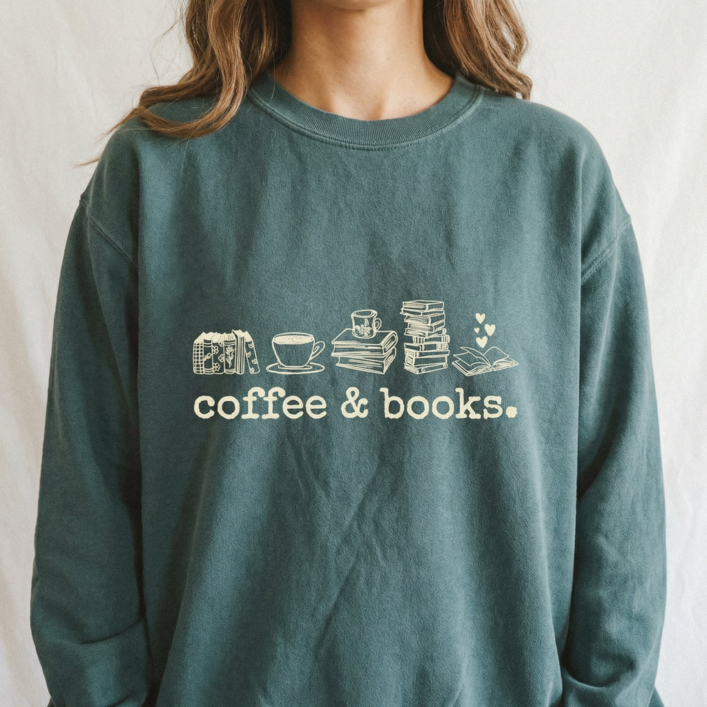 Coffee and Books Graphic T-Shirt – Book Lover Reading Tee product image 3