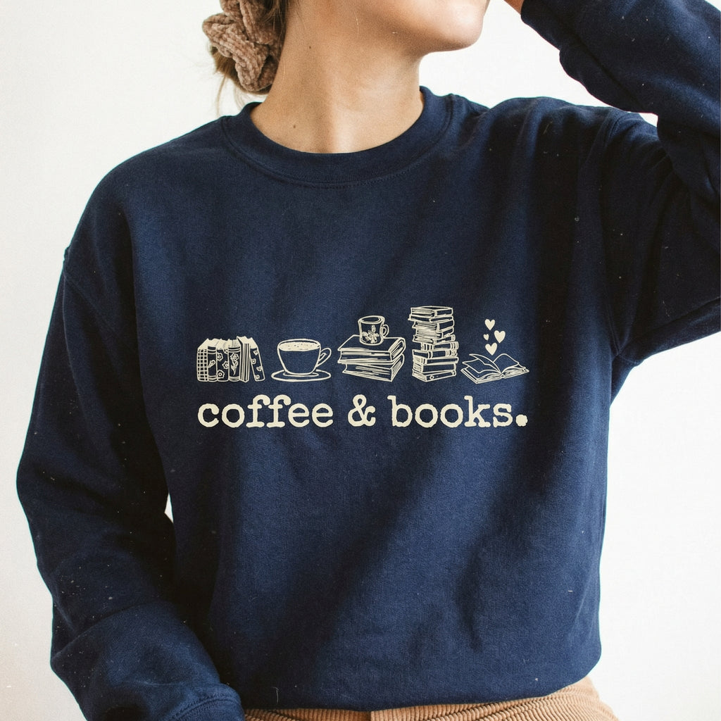 Coffee and Books Graphic T-Shirt – Book Lover Reading Tee product image 4