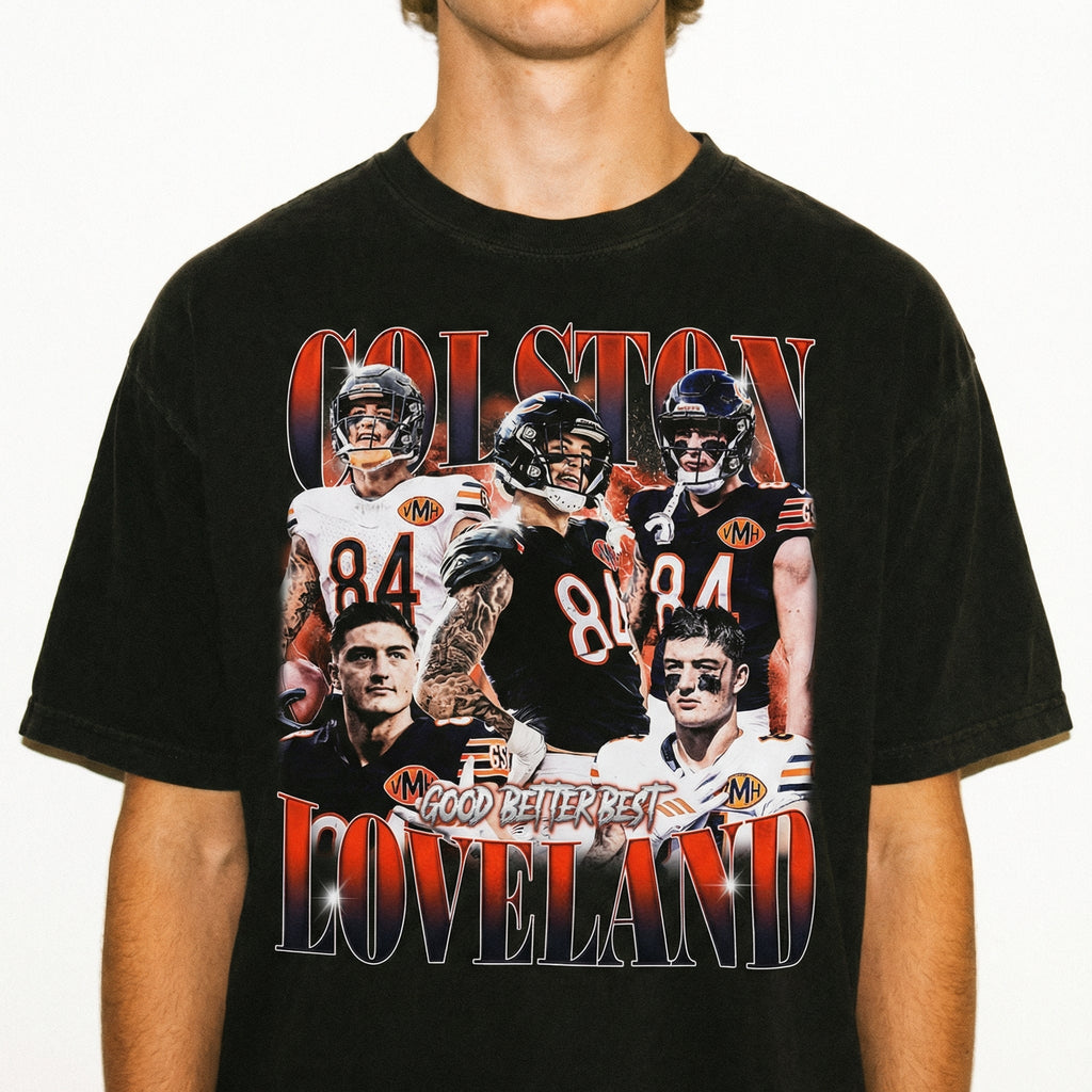 Colston Loveland Bootleg Style Football Graphic T-Shirt – product image 2