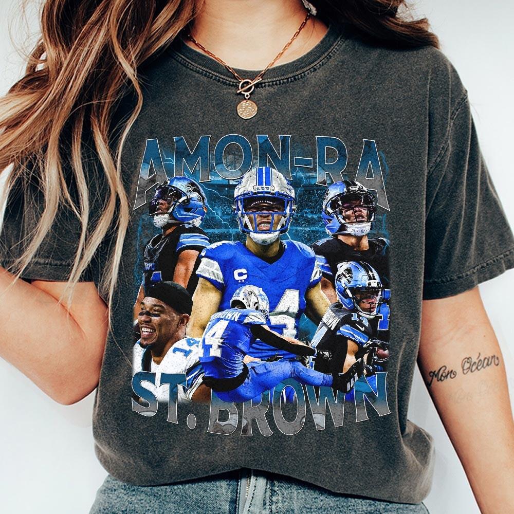 Amon-Ra St. Brown Vintage Bootleg T-Shirt – Detroit product image 4