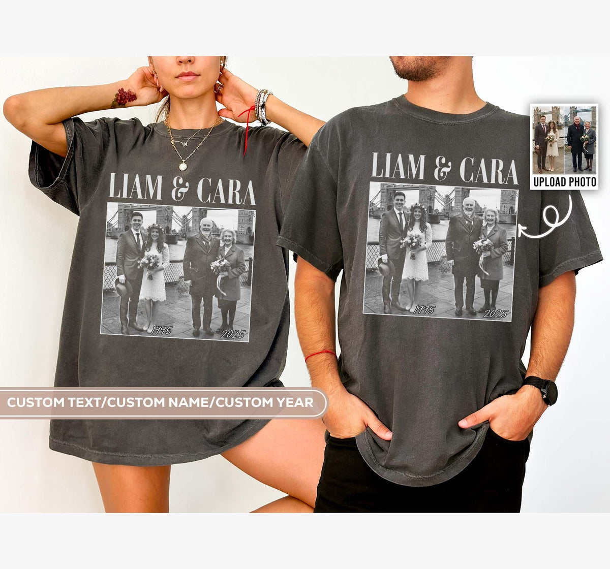 Custom Anniversary Shirt With Then & Now Photos product image 3