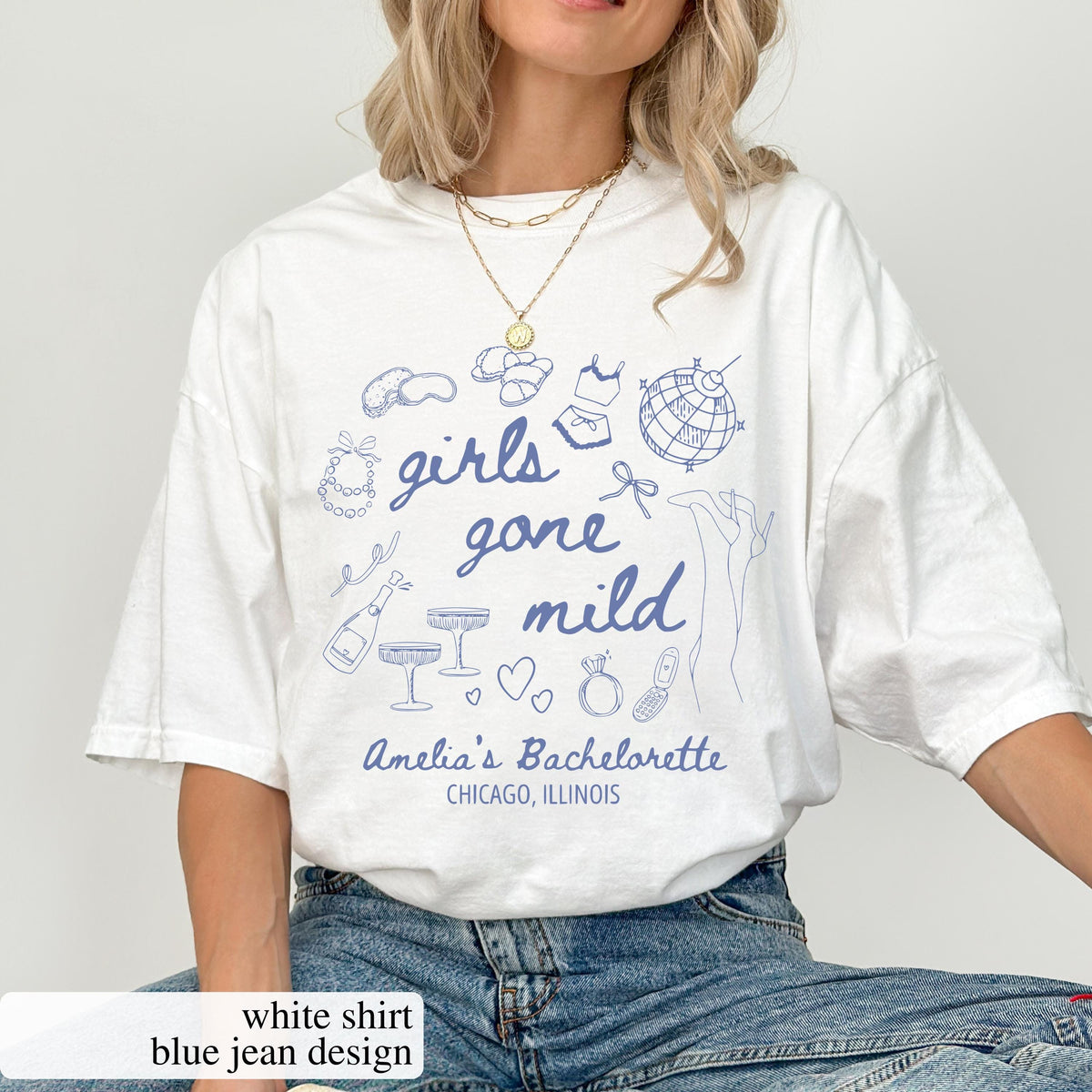 Bachelorette Party Spa Theme Graphic T-Shirt - Personalized product image 2