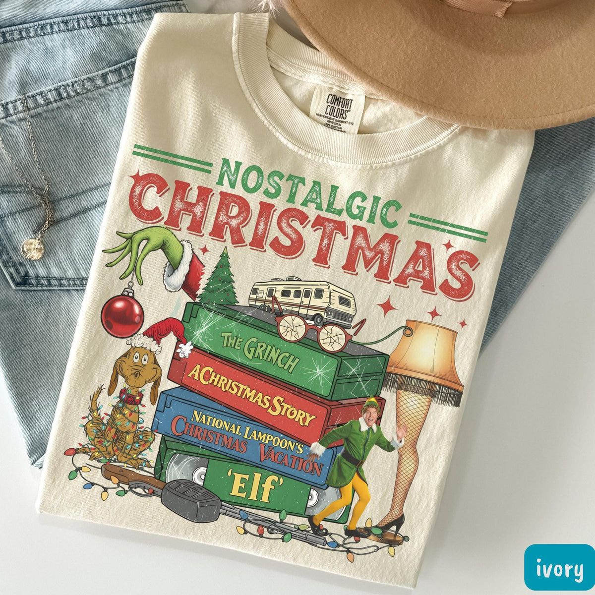 Nostalgic Christmas T-Shirt – Retro Holiday Shirt – Vintage product image 1