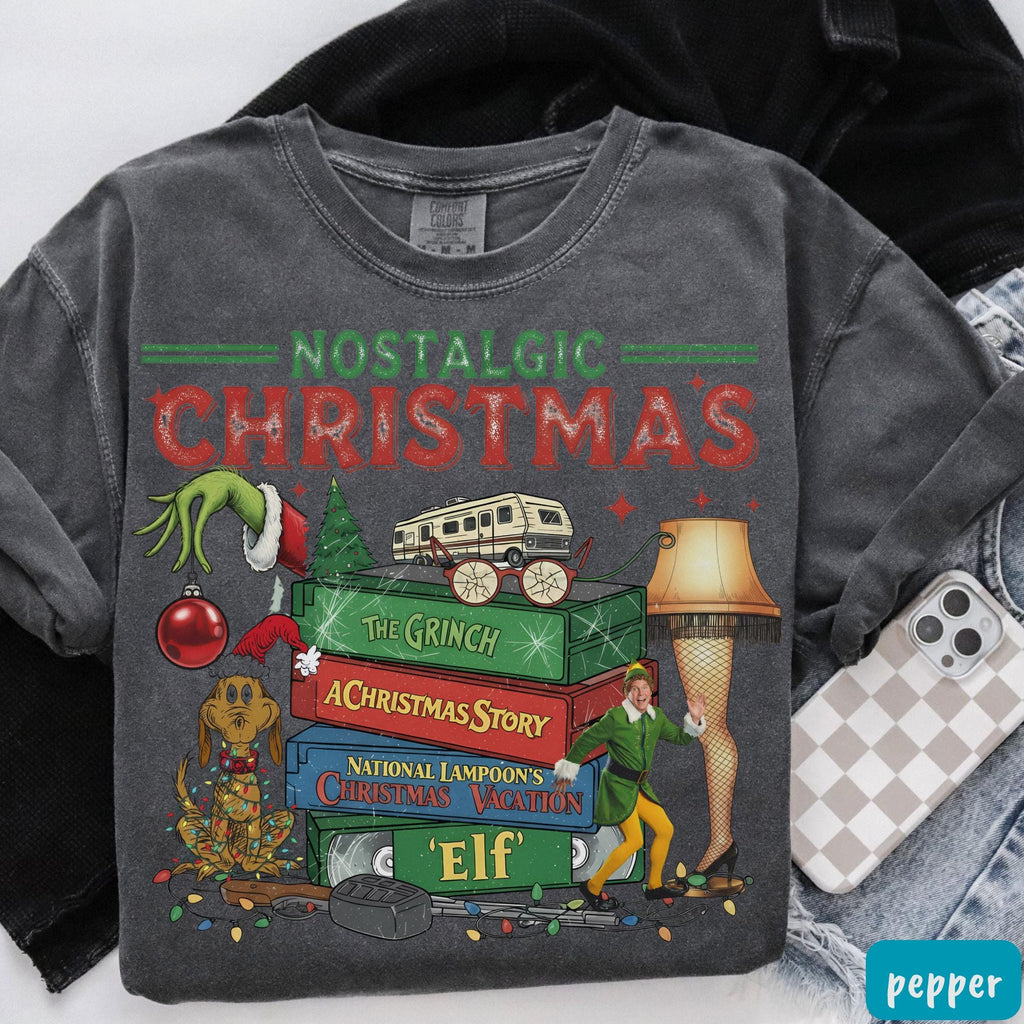 Nostalgic Christmas T-Shirt – Retro Holiday Shirt – Vintage product image 4