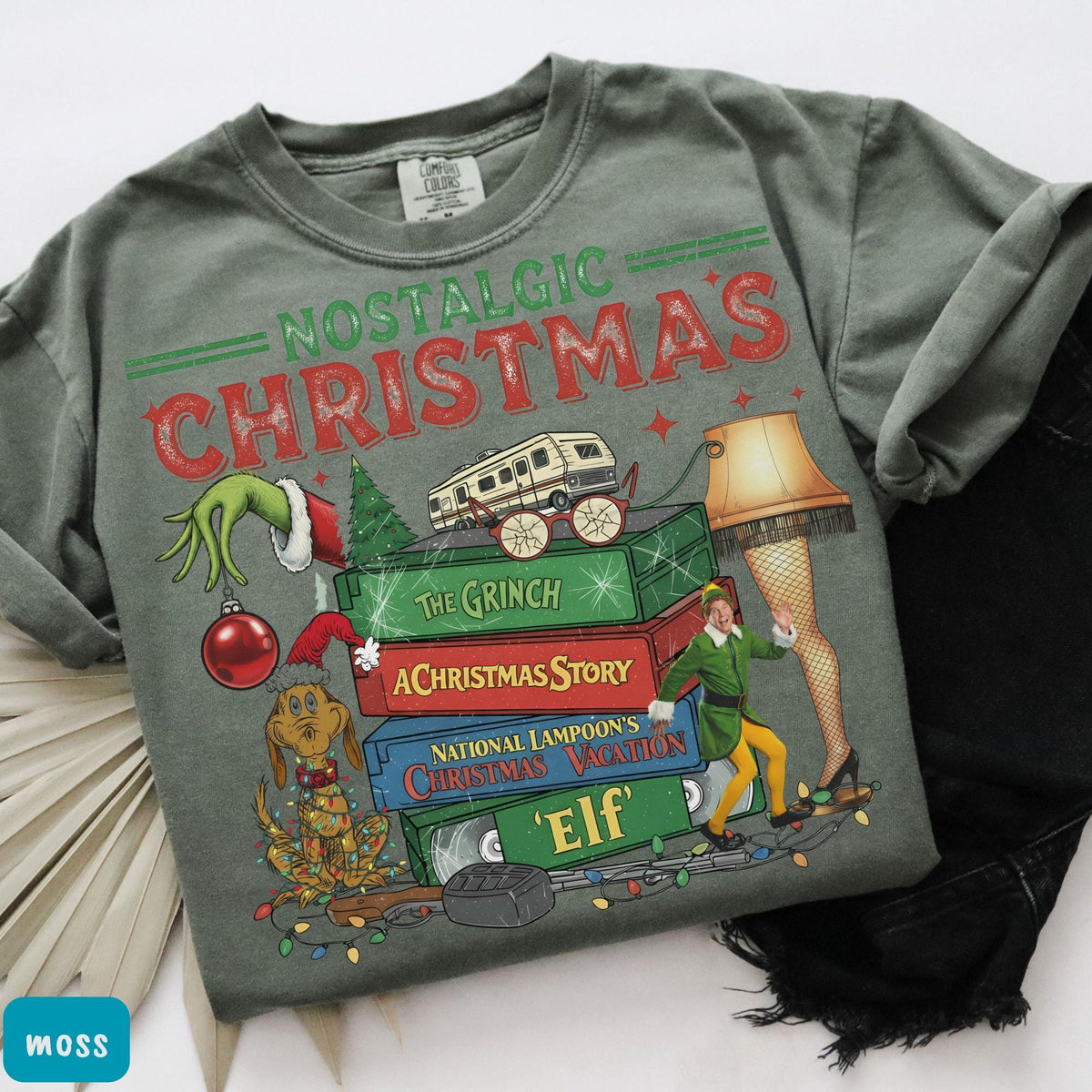 Nostalgic Christmas T-Shirt – Retro Holiday Shirt – Vintage product image 5