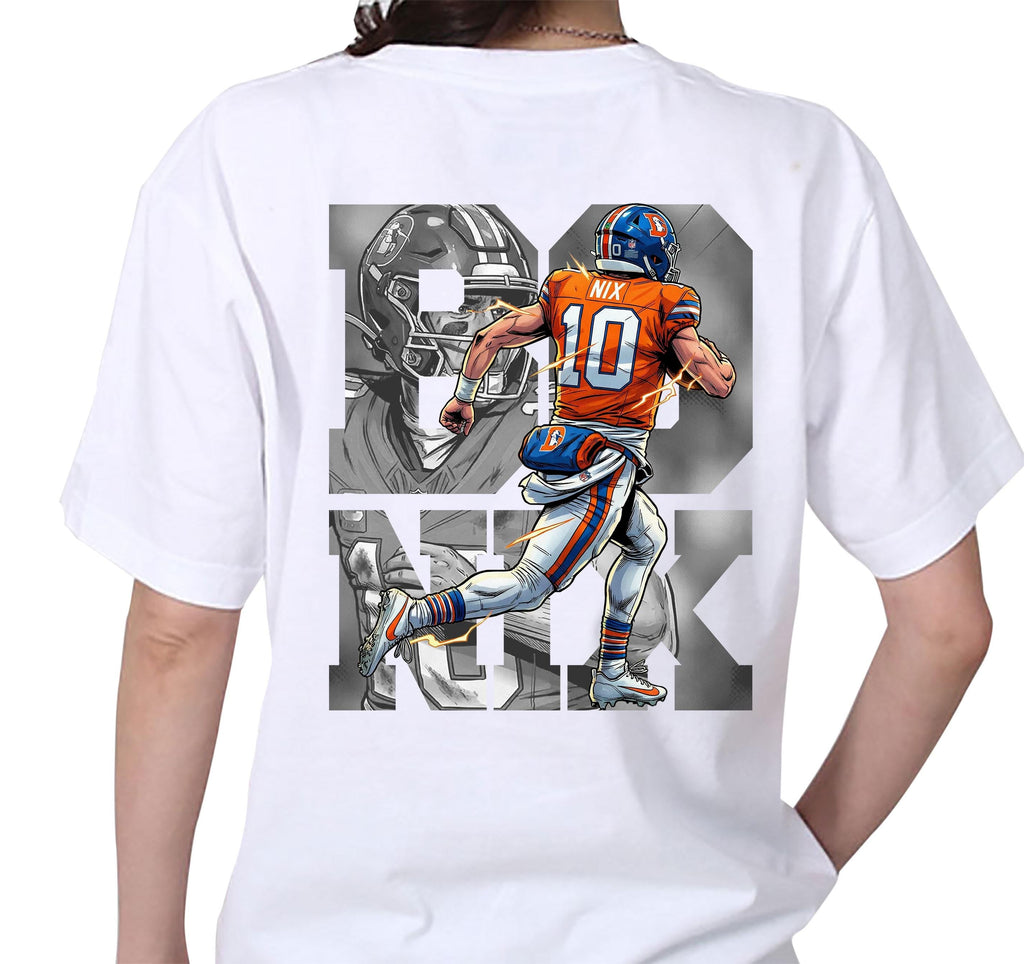 Comic Style Bo Nix Football Graphic T-Shirt – Retro Sports product image 7