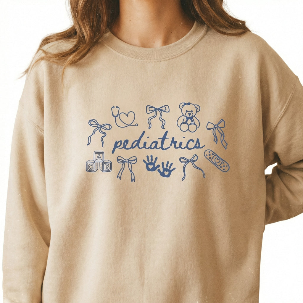 Coquette Bow Pediatric Nurse Shirt – Cute PEDS Graphic Tee product image 3
