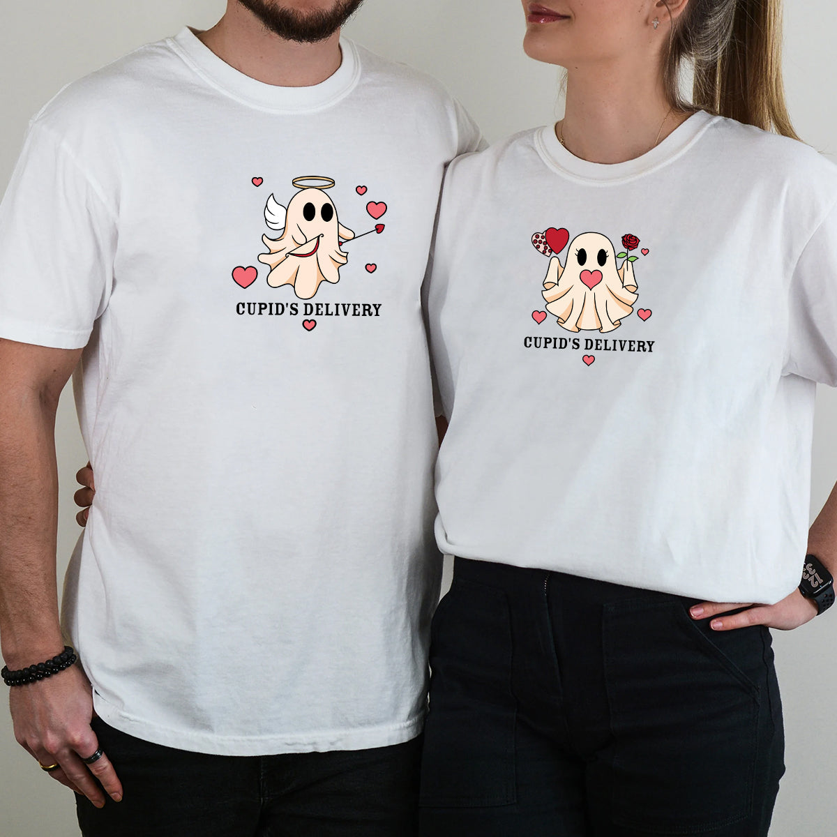 Cupid & Gift Ghost Matching T-Shirts For Couples product image 2