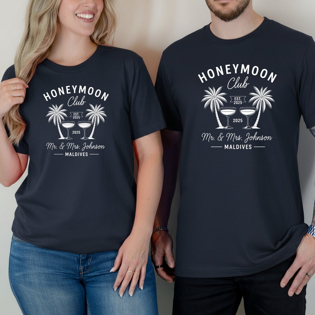 Custom Couples Honeymoon Vacation Mr and Mrs Matching product image 1