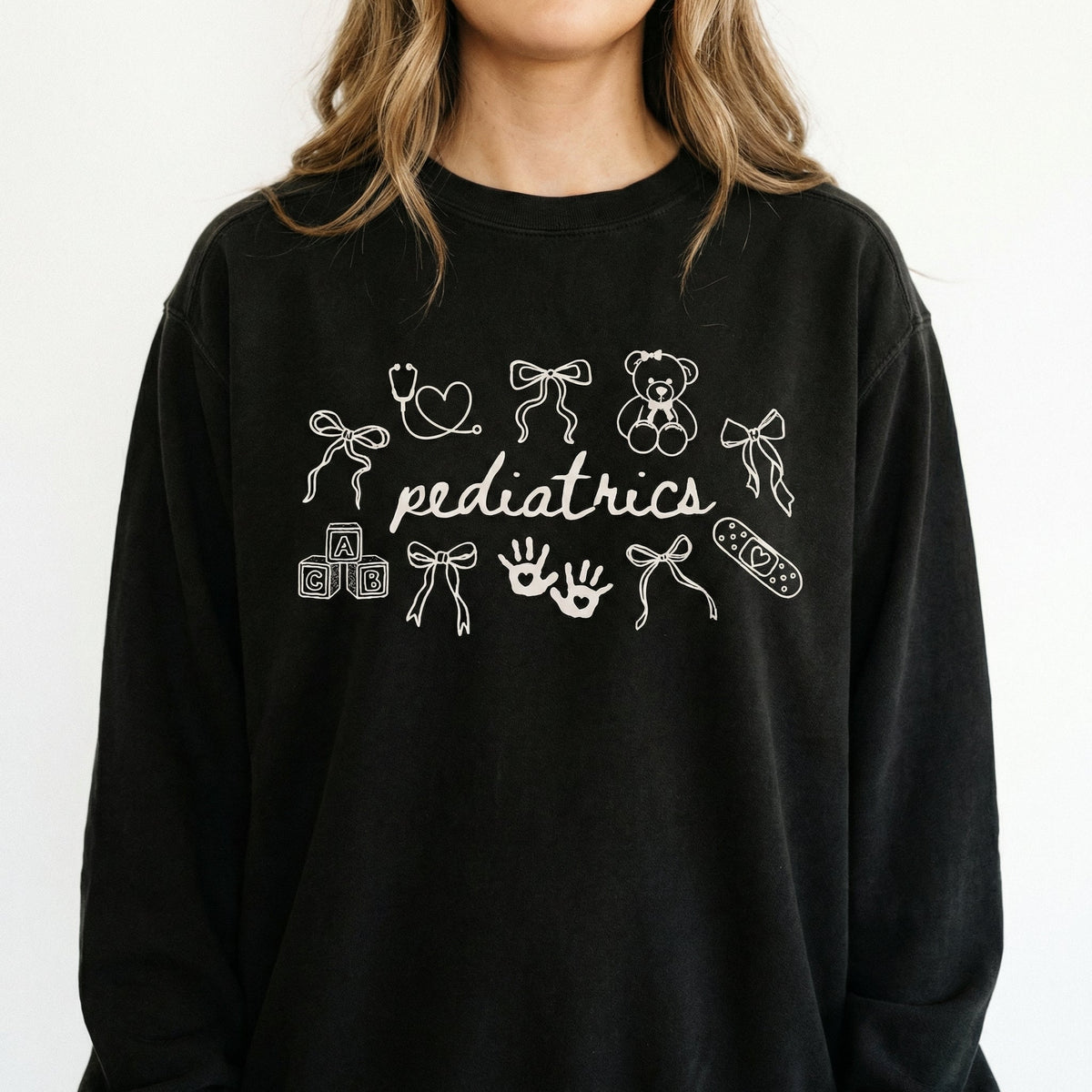 Custom Pediatric Nurse Shirt – Coquette Bow Graphic Tee – product image 4